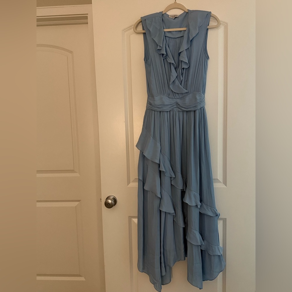 Ramy Brook Light Blue Ruffled Dress